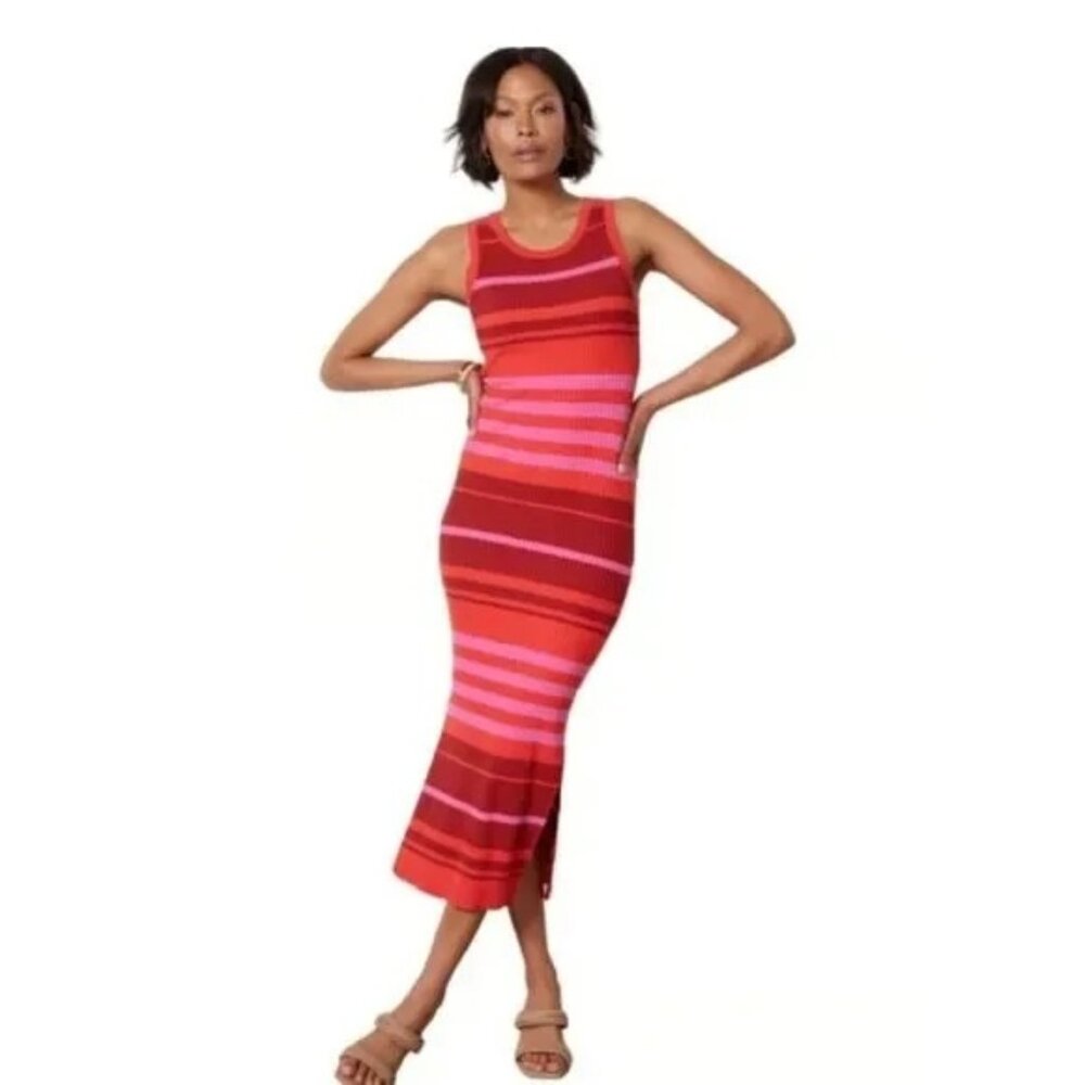 Evereve Abbie Knit Midi Sweater Dress – Size Medium
